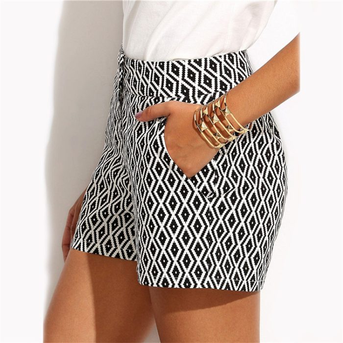 casual mid waist shorts720