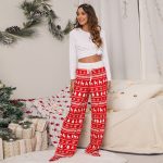 drawstring christmas snowflake pants 7
