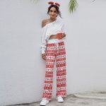 drawstring christmas snowflake pants7 6
