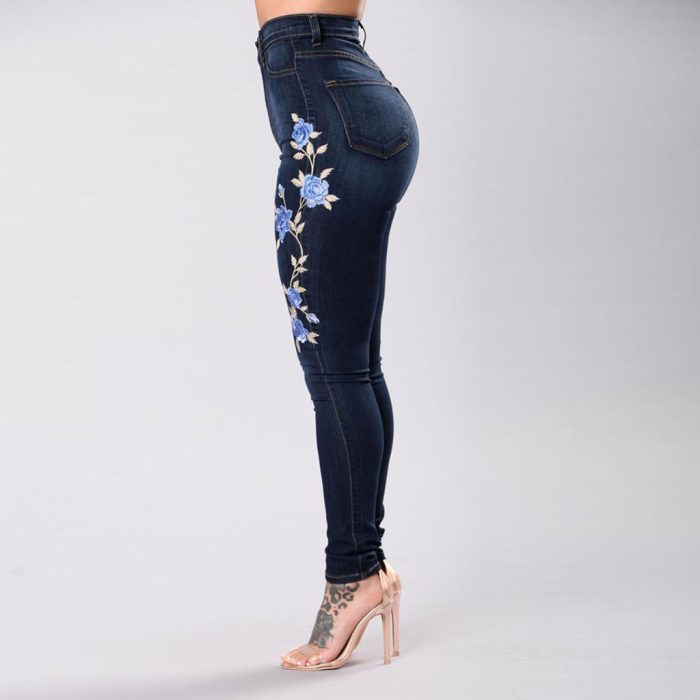 embroidered jeans flower39