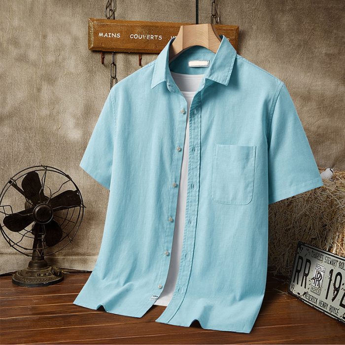 mens casual short sleeved shirt3 10