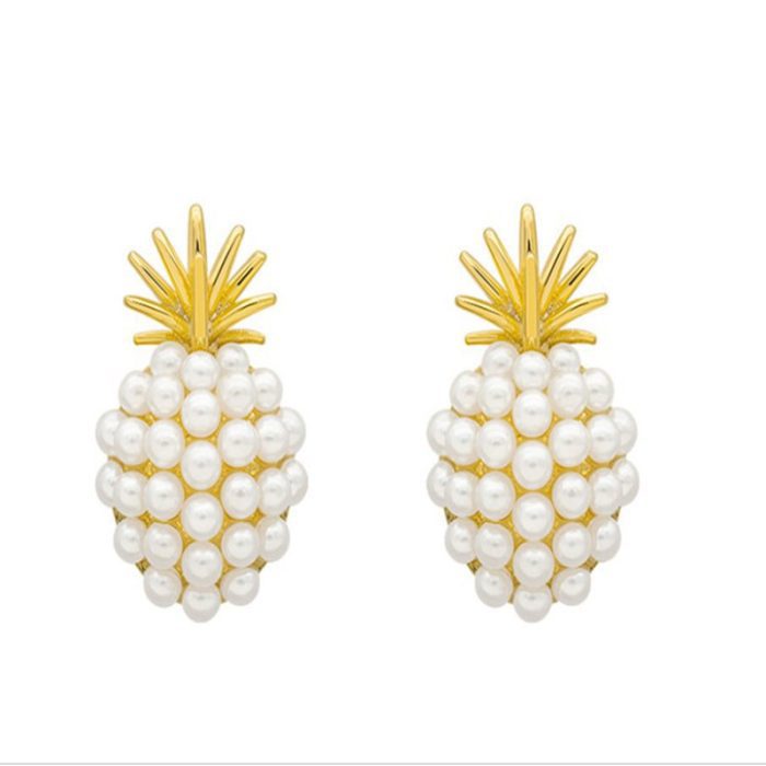 pineapple starfish pearl earrings5 1