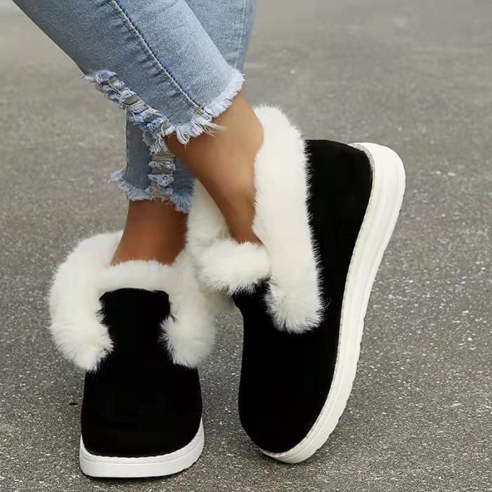 warm winter plush fur ankle boots 9