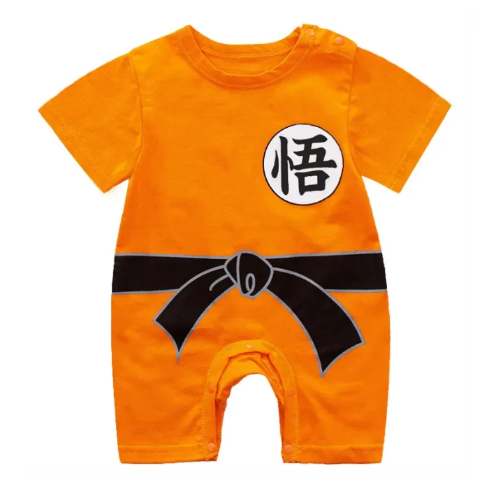 Summer-weight cotton baby romper