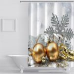 christmas balls polyester shower curtain 33 2