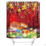 christmas balls polyester shower curtain 33 4