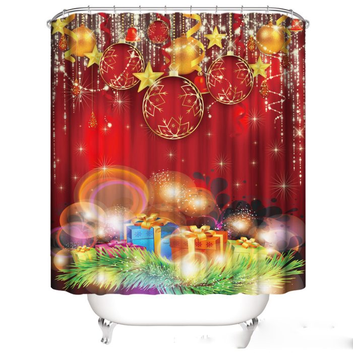 christmas balls polyester shower curtain 33 4