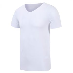 cut half sleeved solid color t shirts4