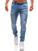 denim fabric frosted zipper design sports jeans1 0019