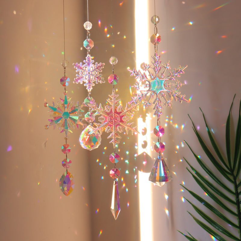 different style christmas snowflake crystal sun catcher 1