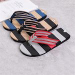 fashion men summer stripe flip flops3
