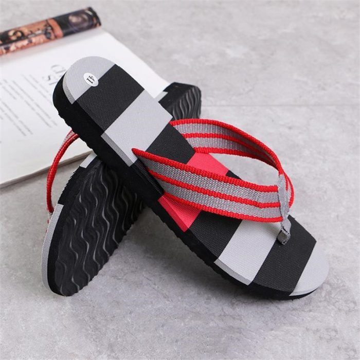 fashion men summer stripe flip flops3 5