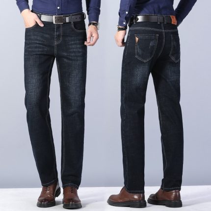 loose straight casual stretchable jeans1 008