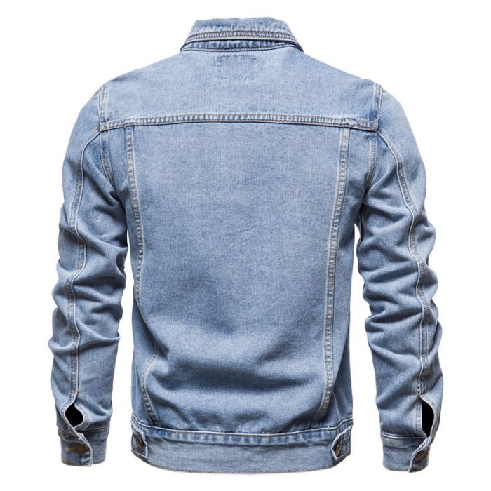 mens denim cotton casual slim jacket57