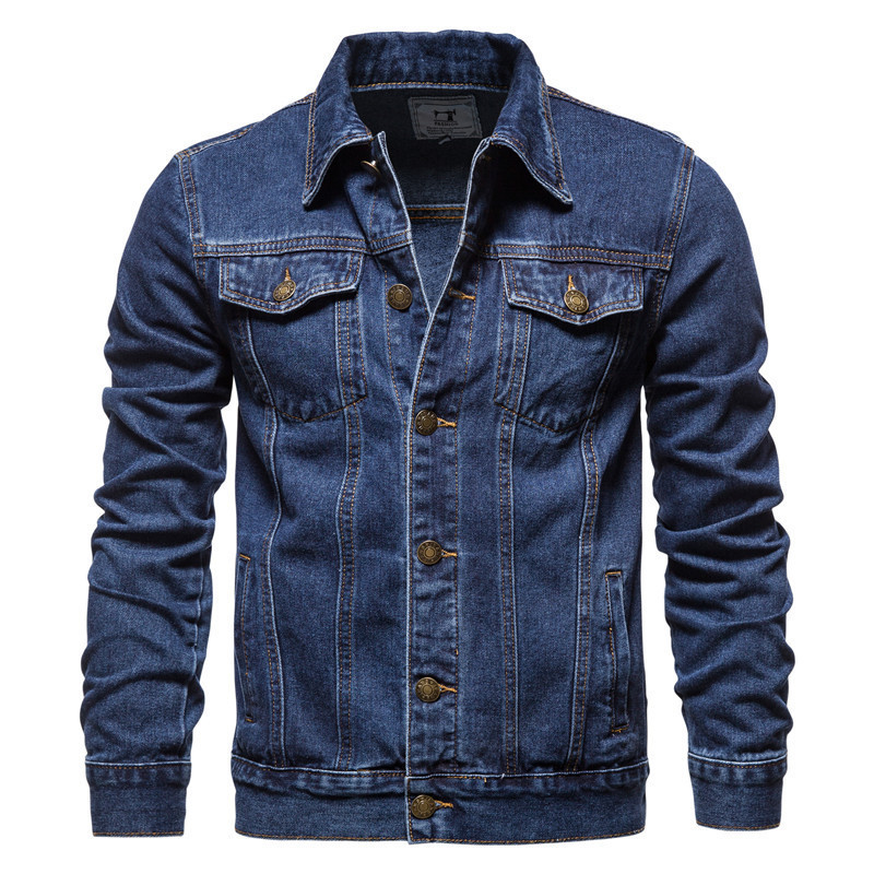 mens denim cotton casual slim jacket7