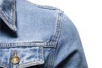 mens denim cotton casual slim jacket7b5