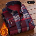 mens plus velvet warm shirt long sleeves40 6