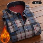 mens plus velvet warm shirt long sleeves8a 6