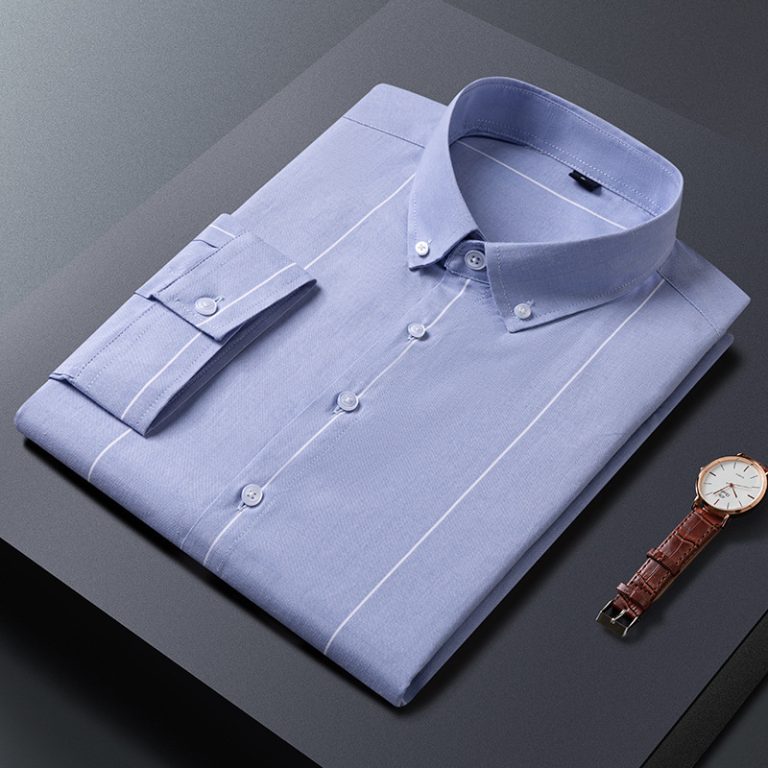 Orange Men'S Cotton Striped Formal Shirts