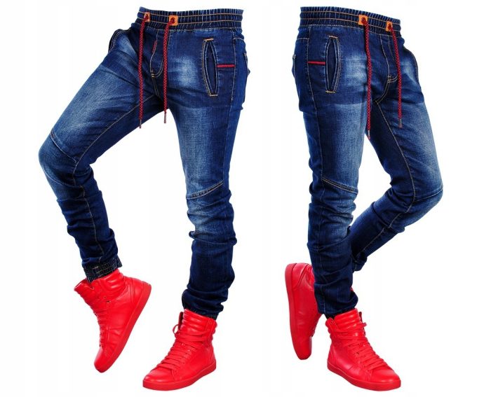 new elastic casual blue jeans1838