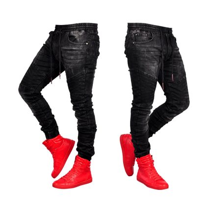new elastic casual blue jeans9 6