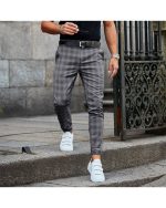 plaid print pants mens casual7 6