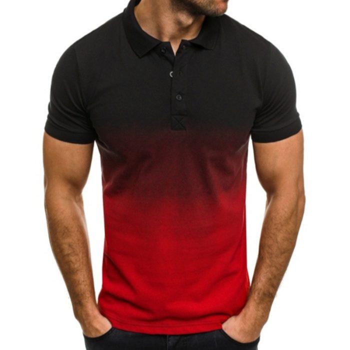 slim gradient print polo t shirt2 8