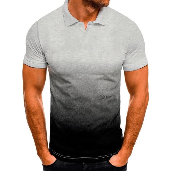 slim gradient print polo t shirt9 7