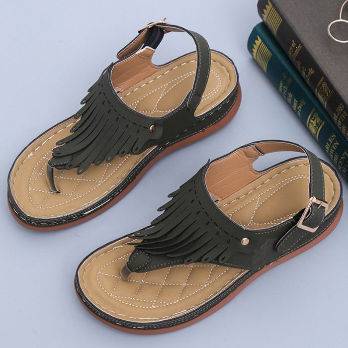stylish roman thong wedge sandals 9