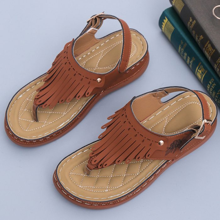 stylish roman thong wedge sandals6 10