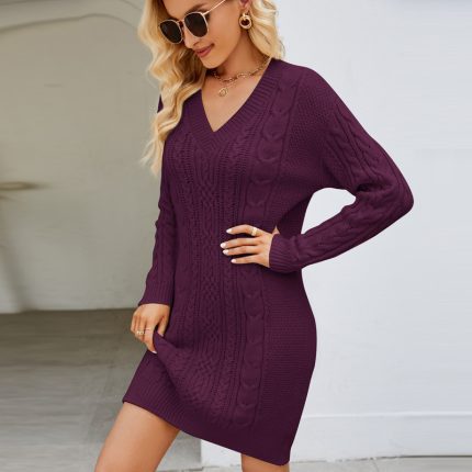 twisted basic knitted dress6