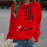 Festive Christmas Print Long Sleeve Top