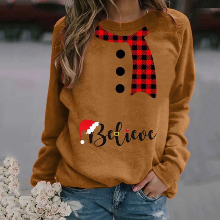 Seasonal Patterned Long Sleeve Fashion Shirt