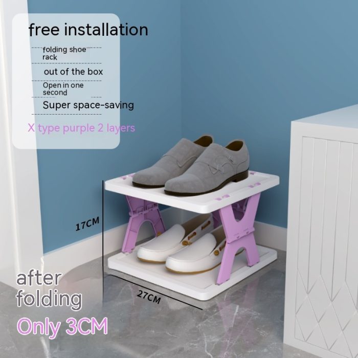Stackable Plastic Shoe Shelf