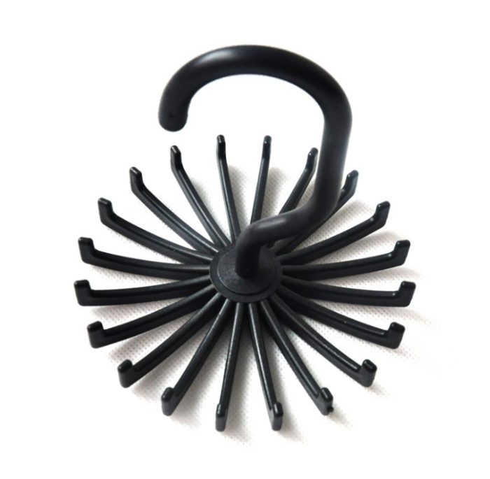 Plastic Closet Tie Holder with Rotating Hooks