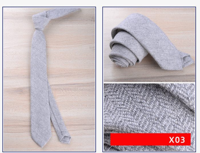 Wide Collar Wool Neckties