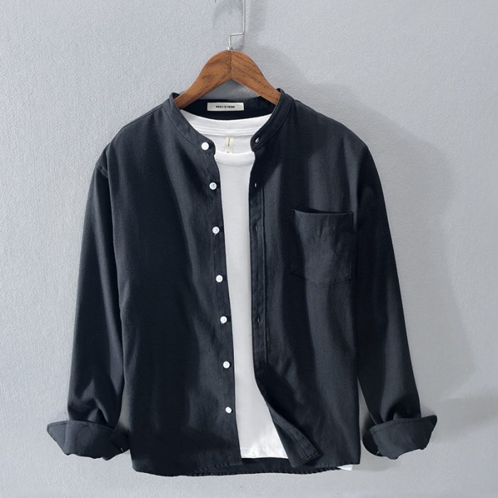 Breathable Cotton Long-Sleeve Shirt