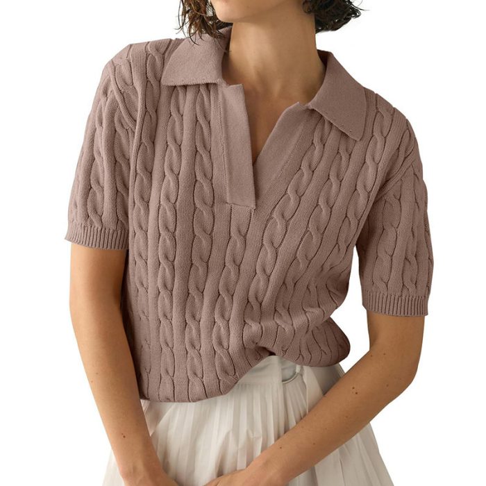 Casual Short-sleeved Sweater for Women