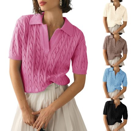 Trendy Short-sleeve Sweater for Women