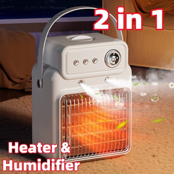 Tabletop Heater with Built-in Humidifier