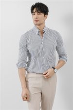 Lightweight Striped V-neck Top