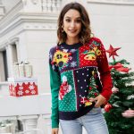 Snowflake Pattern Knit Sweater for Women