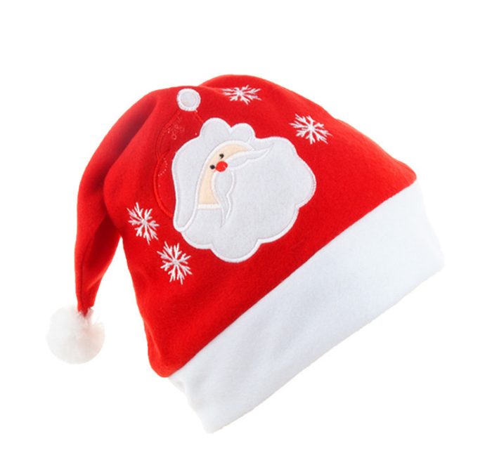 Festive Embroidery Santa Hat