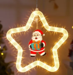 Santa Star-Shaped LED Lights for Christmas
