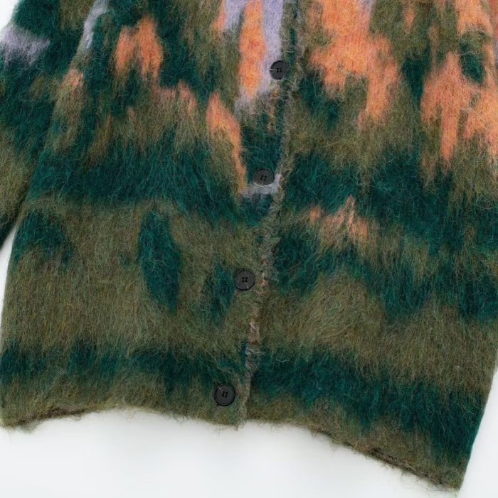 Sweater Coat for Women with Autumn Patterns