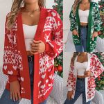 Women’s Holiday Cardigan Featuring Open Front Design