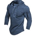 Men's Lace-Up Hoodie Style