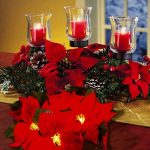 Decorative Red Flower Lights for Door Frames