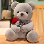 Soft Teddy Bear with Flower