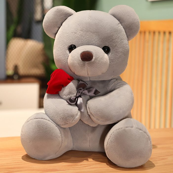 Soft Teddy Bear with Flower